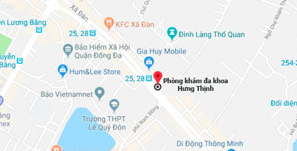 Map phòng khám Hưng Thịnh